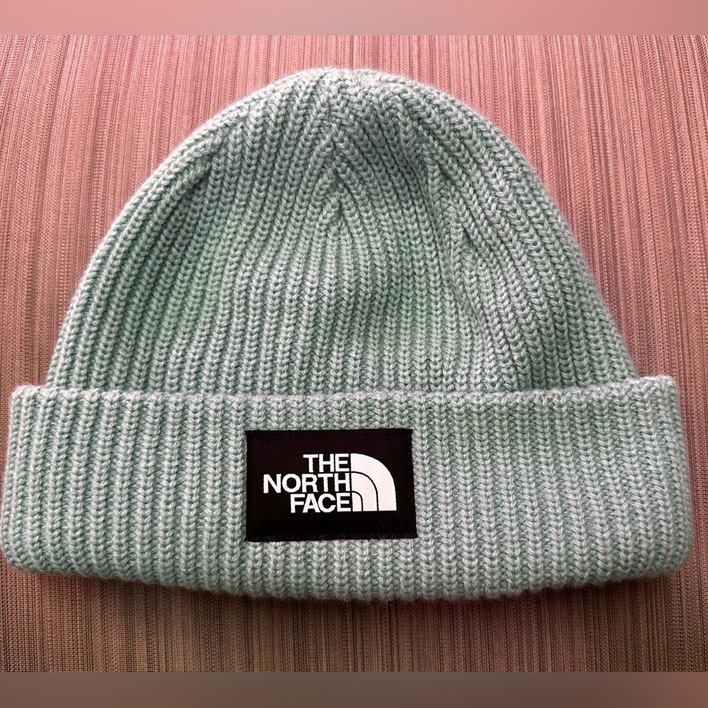 The North Face Teal Knit Cuffed Beanie, One Size